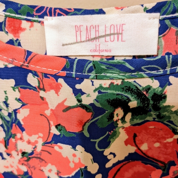 Peach Love Top with Pom Pom Trim - Picture 4 of 5